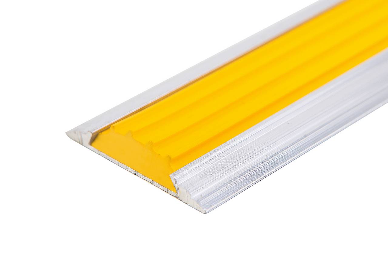 Тактильная лента прямая в алюминиевом профиле противоскользящая ...