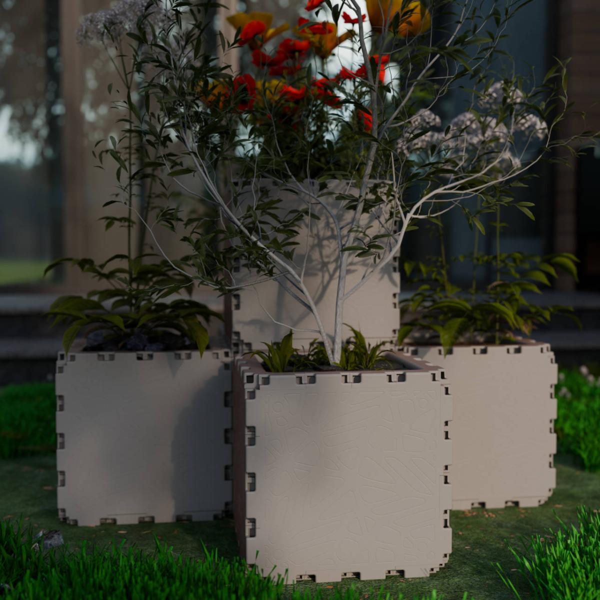 Кашпо каскадный сад 6 кубов