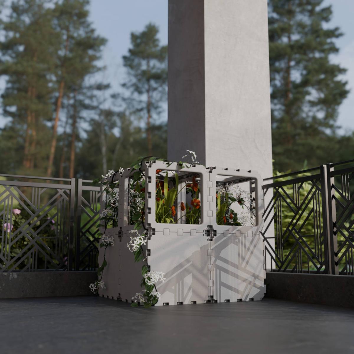 Кашпо цветочный остров 8 кубов