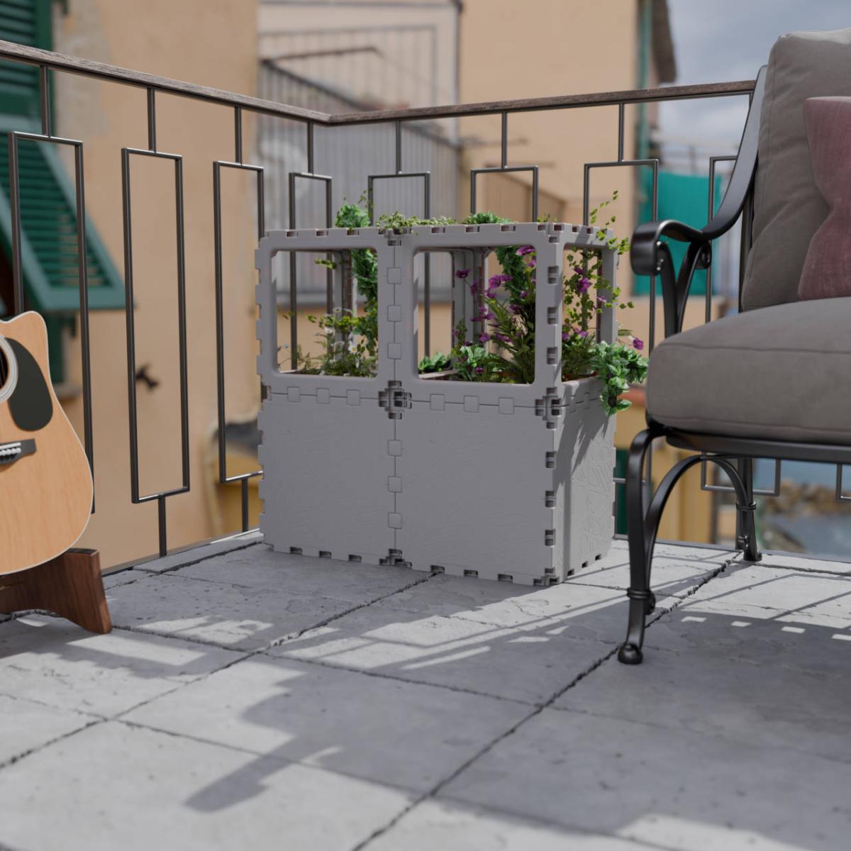 Кашпо дуэт 4 куба