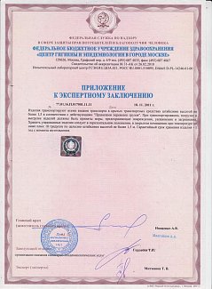 Приложение к экспертному заключению о гигиене