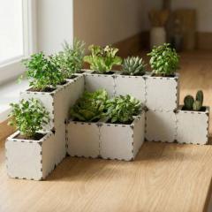 Набор №1 настольное кашпо для растений из 20 мини кубиков