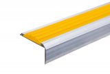 Тактильная лента угловая в алюминиевом профиле противоскользящая без флуоресцентной ленты