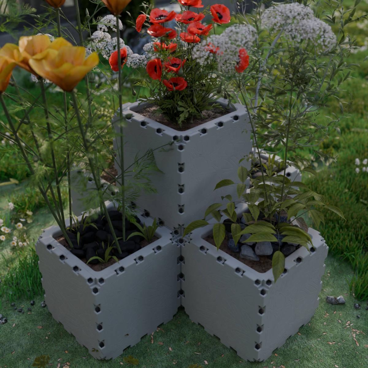 Кашпо каскадный сад 6 кубов
