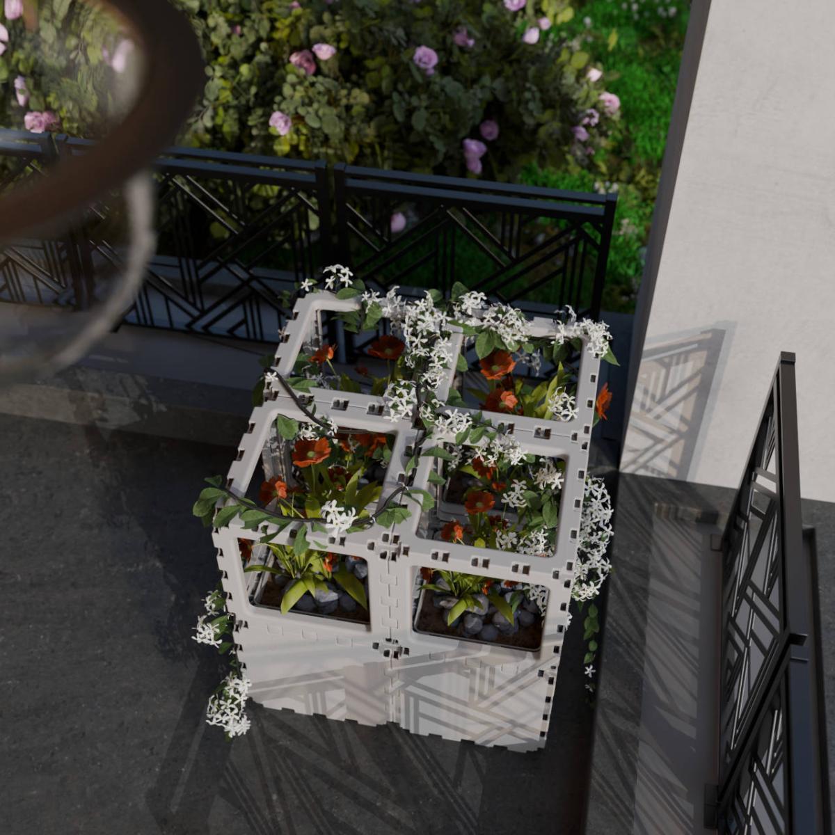 Кашпо цветочный остров 8 кубов