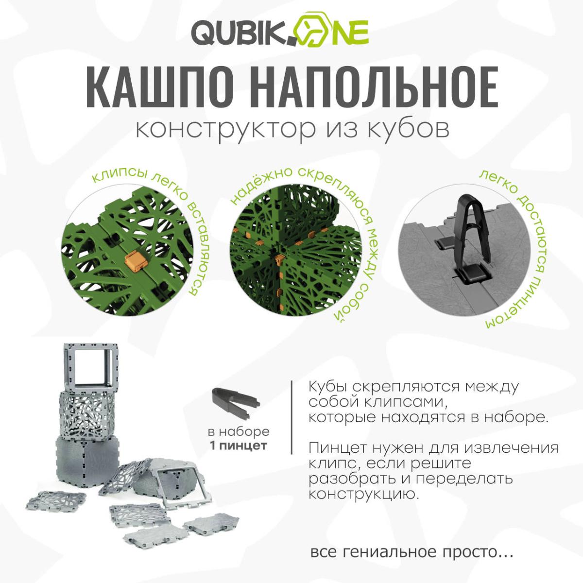 Кашпо квартет 4 куба