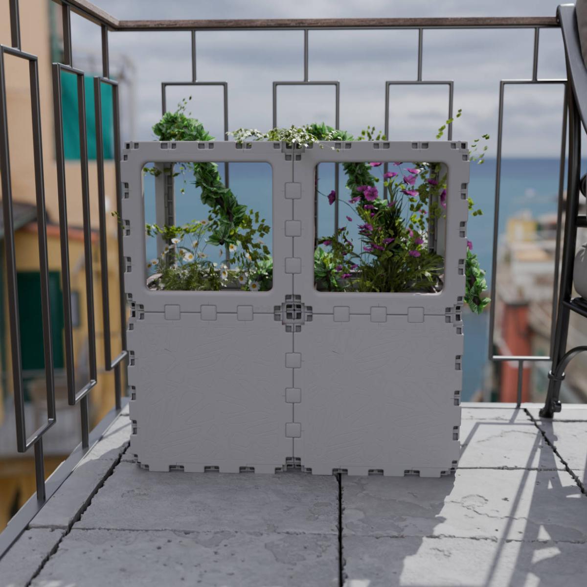 Кашпо дуэт 4 куба