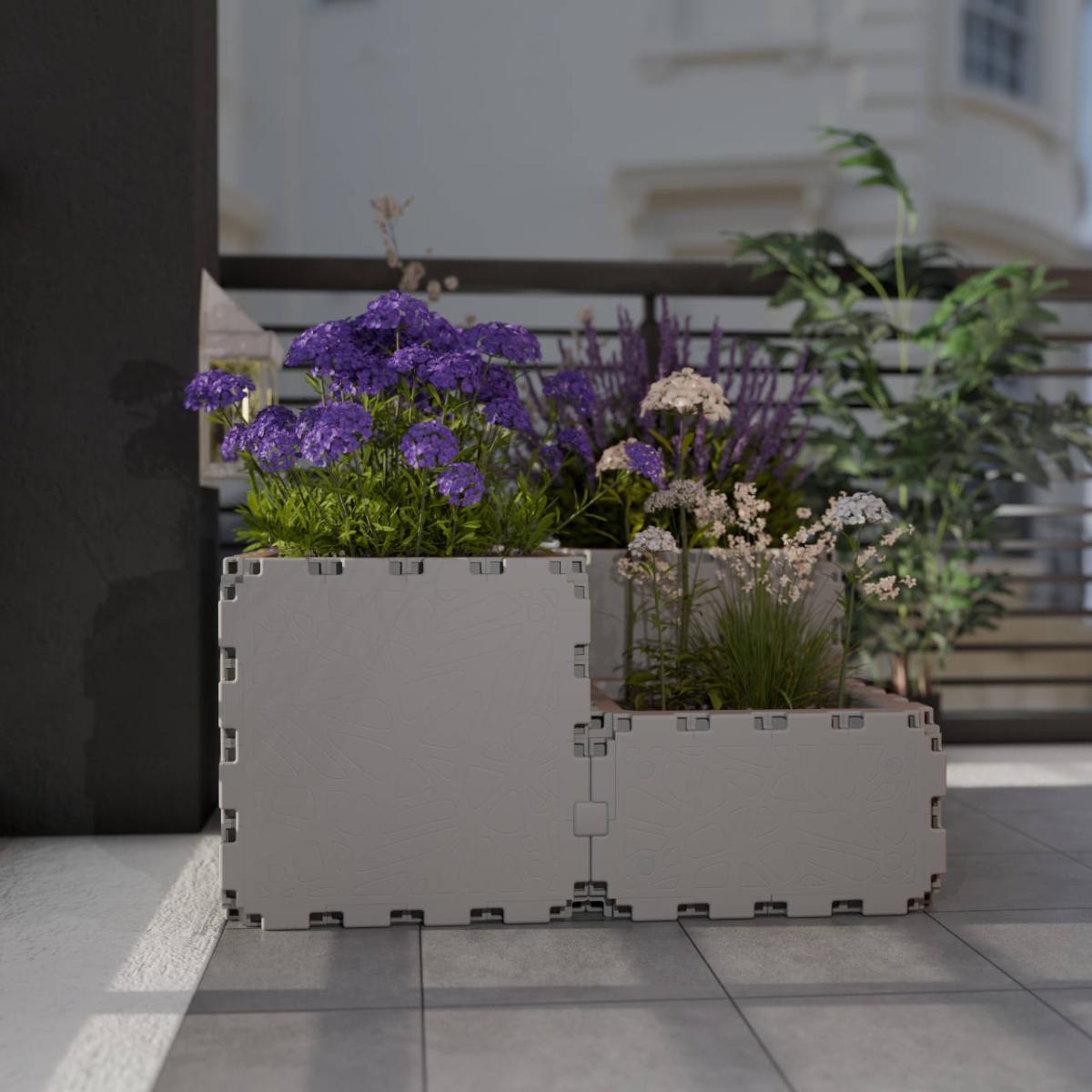 Кашпо квартет 4 куба