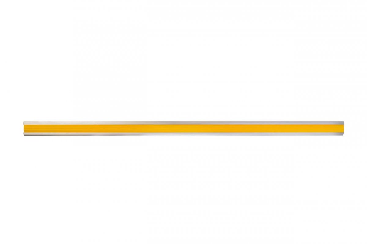 Тактильная лента прямая в алюминиевом профиле противоскользящая