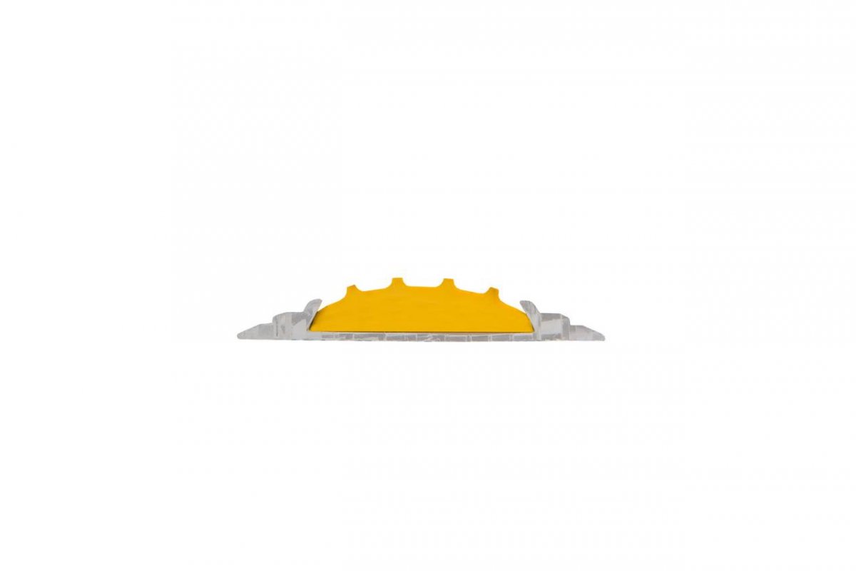 Тактильная лента прямая в алюминиевом профиле противоскользящая