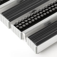 Грязезащитные алюминиевые модули «ПластФактор» Резина–Скребок–Щетка