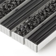 Грязезащитные алюминиевые модули «ПластФактор» Резина–Ворс