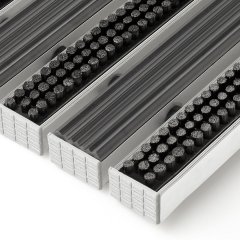 Грязезащитные алюминиевые модули «ПластФактор» Резина–Щетка